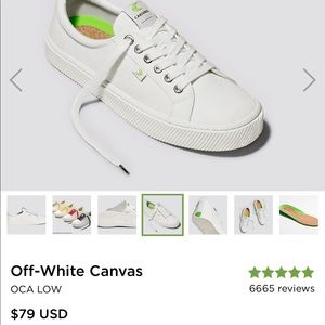 Cariuma off white canvas oca low top sneakers